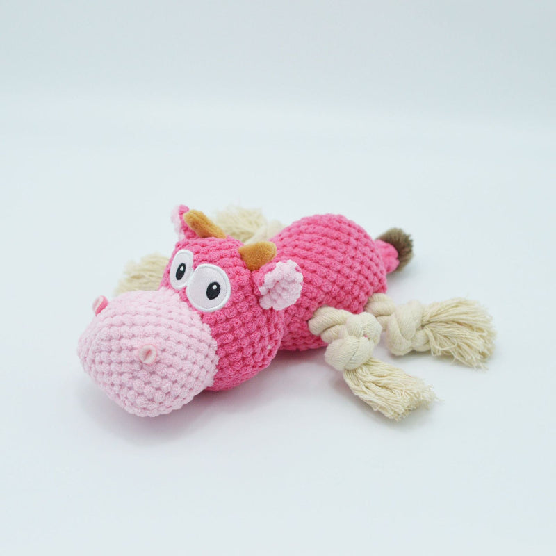 Pet Hush Cow Print Plush Squeaky Dog Toy