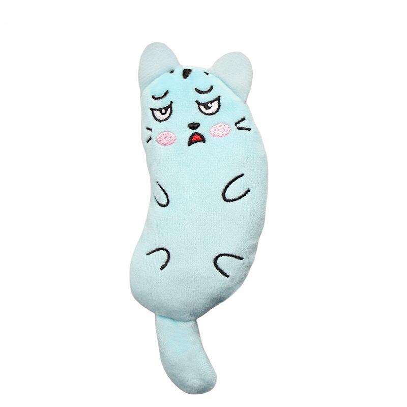 Pet Hush Embroidered Mint Plush Toy – Soft Play & Chew Toy for Cats