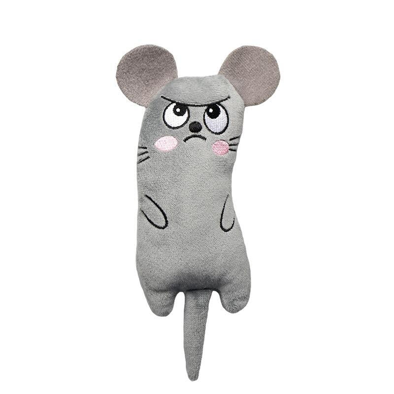 Pet Hush Mint Plush Cat Chew Toy – Soft Embroidered Interactive Toy