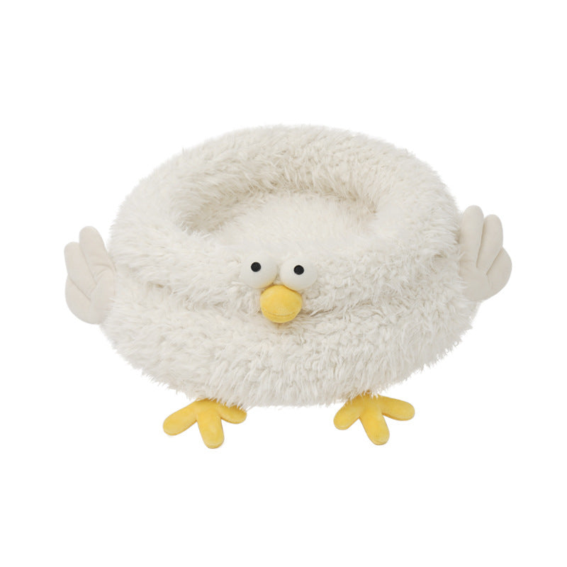 Pet Hush Cozy Lion Pet Bed – Four Seasons Velvet Kennel for Cats & Small Dogs