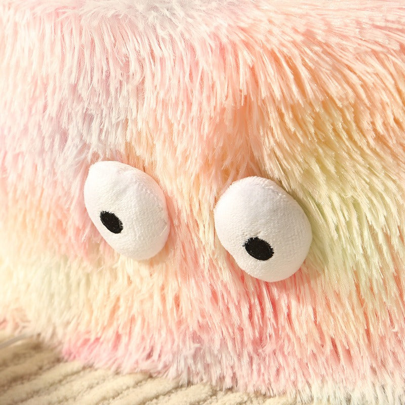 Pet Hush Winter Pet Bed – Cute Monster Eye Round Nest for Cats & Small Dogs
